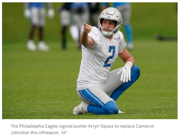Will Eagles’ Arryn Siposs provide an upgrade on special teams? Training camp breakdown