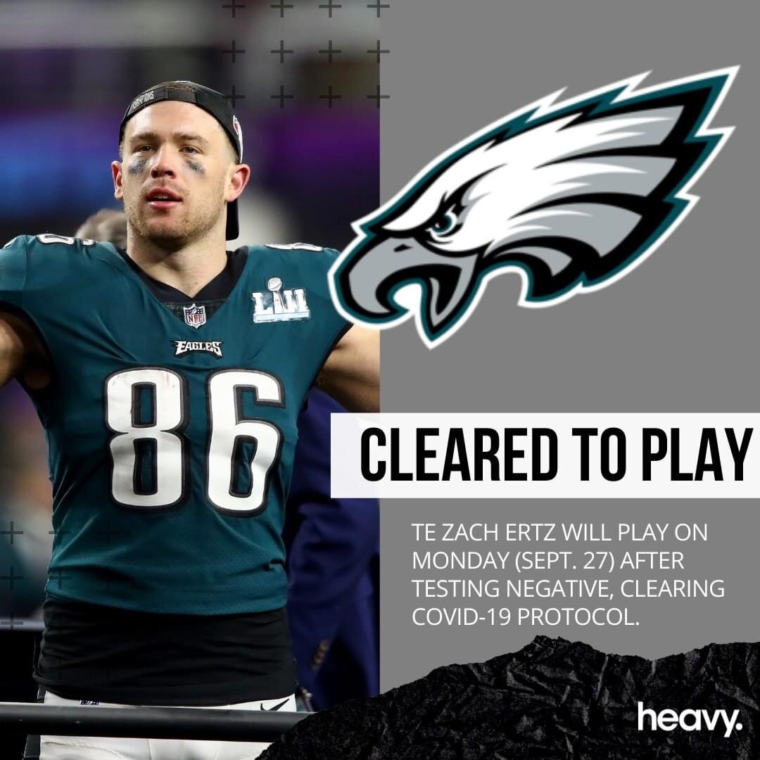Eagles place Zach Ertz on COVID list after reported positive test