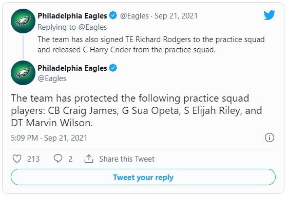 Eagles practice squad: Marvin Wilson among Philadelphia's protections for Week 3