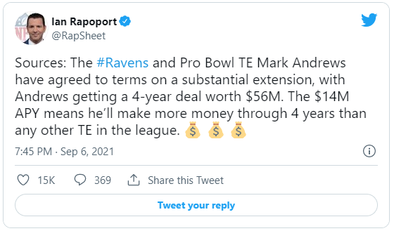 How Mark Andrews' 4-year, $56M deal with the Ravens impacts Eagles TE Dallas Goedert