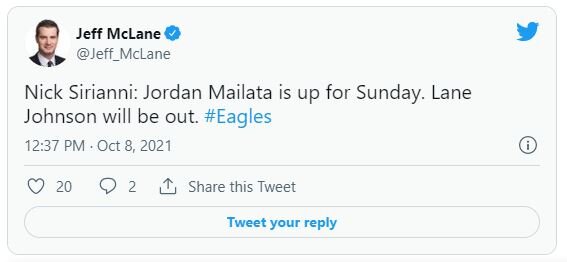 Eagles vs. Panthers: Lane Johnson ruled out, Jordan Mailata will return to lineup