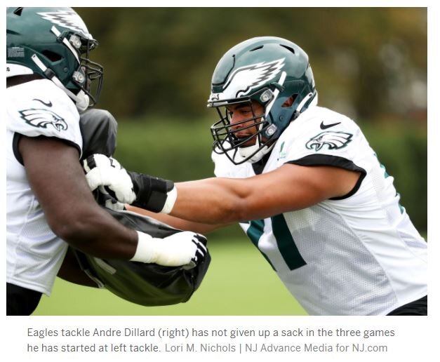 Talk about Eagles’ Andre Dillard has been quiet … and for good reason
