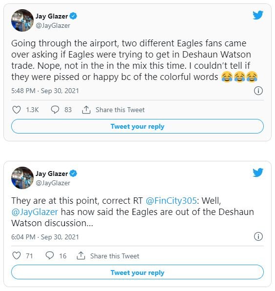 Status of Eagles' Watson trade pursuit takes a big turn: report