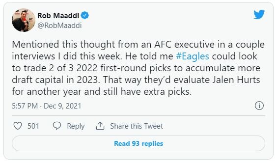 Could the Eagles look to trade 2022 first-round picks for more draft assets in 2023?