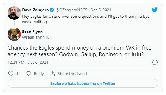 Eagles mailbag: Should Eagles go after WR in free agency?
