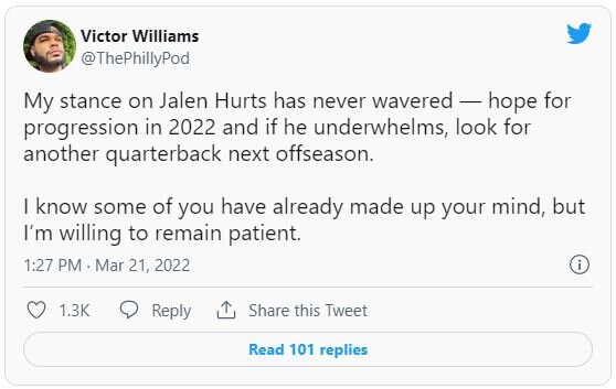 DEVONTA SMITH RESPONDS TO THE NEGATIVITY SURROUNDING QB JALEN HURTS