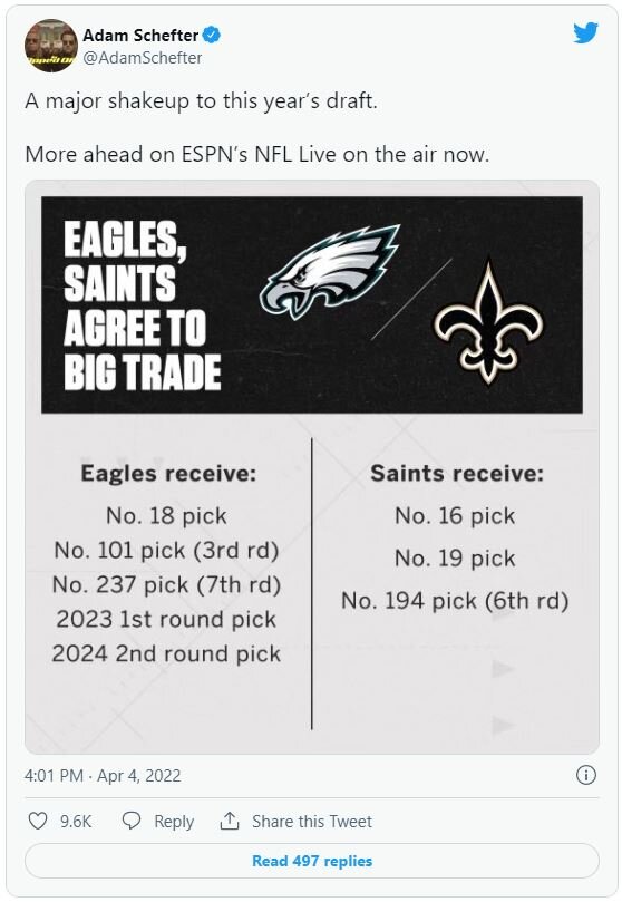 4 takeaways from the Eagles trading two 2022 first-round picks for more draft assets in 2023