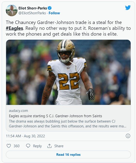 Eagles Capitalized on Positional Value Arbitrage in Gardner-Johnson Trade
