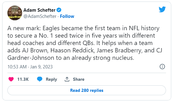 EAGLES MAKE OBSCURE NFL HISTORY BY CLINCHING NO. 1 SEED VS. GIANTS