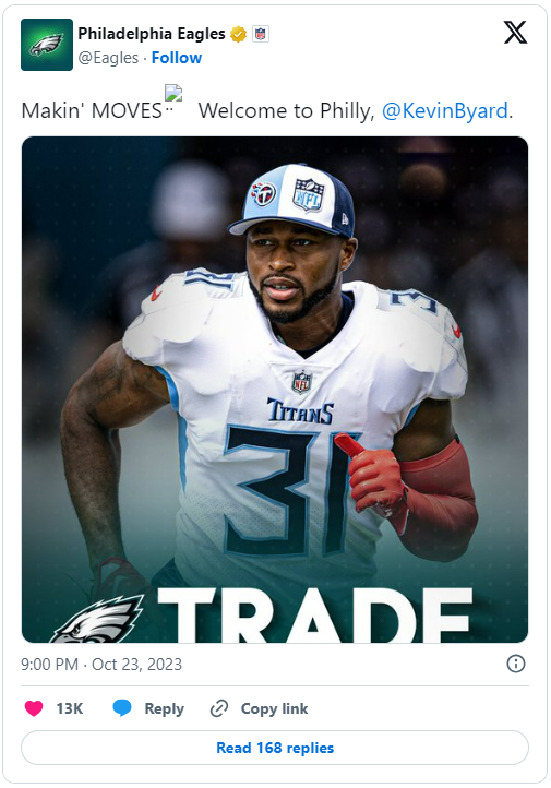 Eagles Trade for a Safety