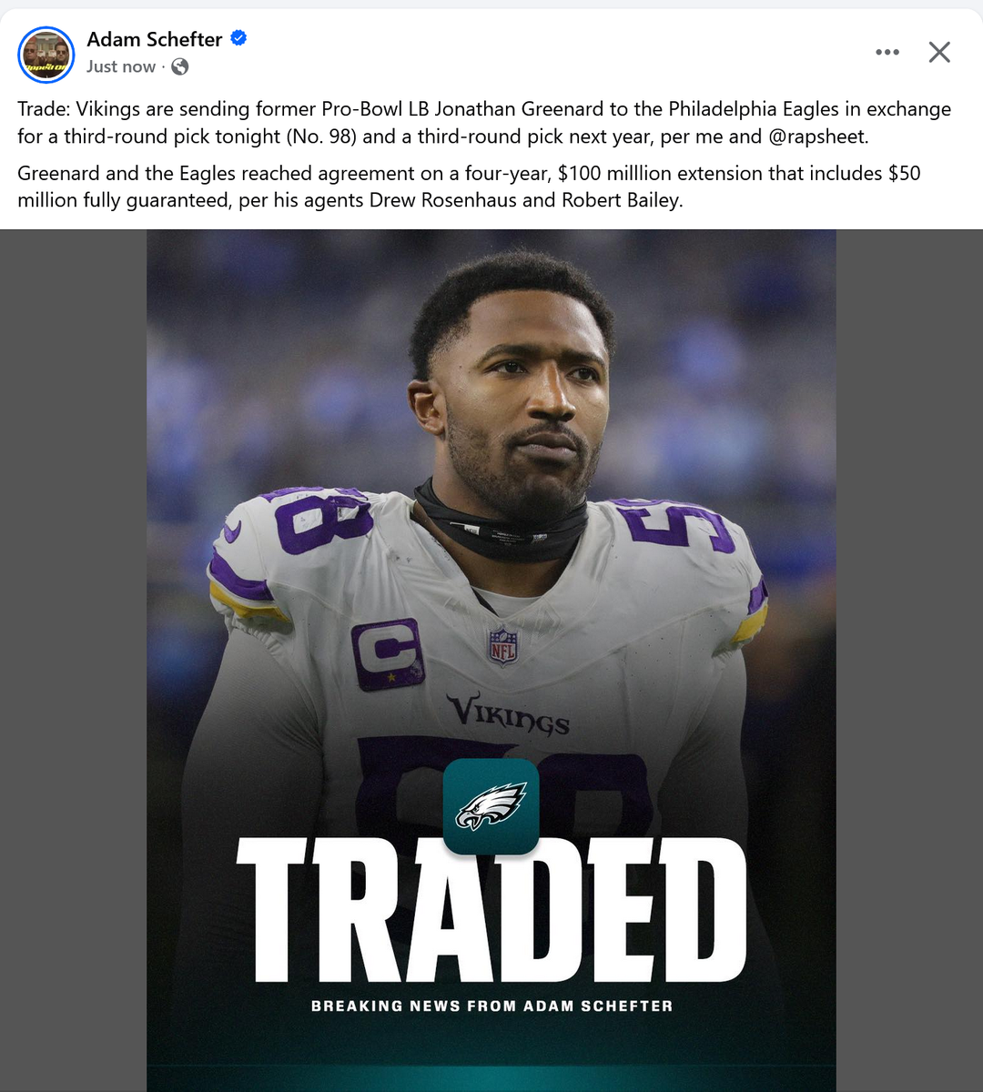 Eagles Trade for LB Jonathan Greenard