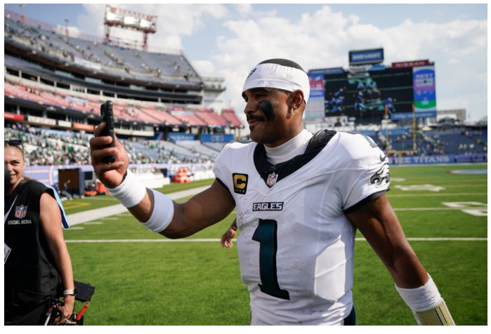 Jalen Hurts is always prepared for the moment. The Titans became the latest to find out.